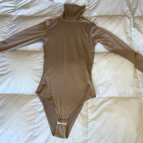 Tan Long Sleeve Bodysuit - Picture 6 of 7